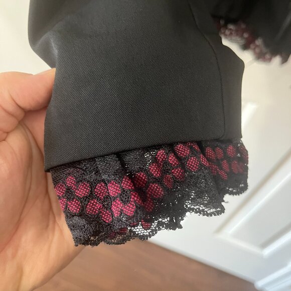 Rinascimento Vintage Italian Corset Blazer with Ruffle Lace Trim Goth Steampunk - Picture 5 of 11